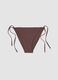 Slip bikini elasticizzato marrone con dettagli brillanti_4