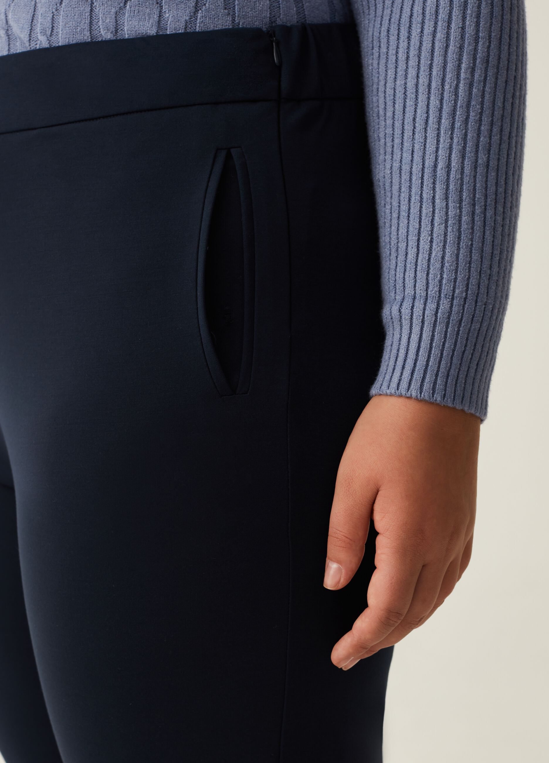 Pantaloni slim fit in jersey Curvy_3