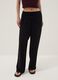 Black palazzo trousers in pure viscose_1