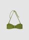Green bandeau bikini top in stretch fabric_4