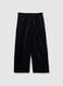 Regular Fit Black Velvet Trousers_0
