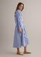 Blue striped pure cotton maxi dress_0