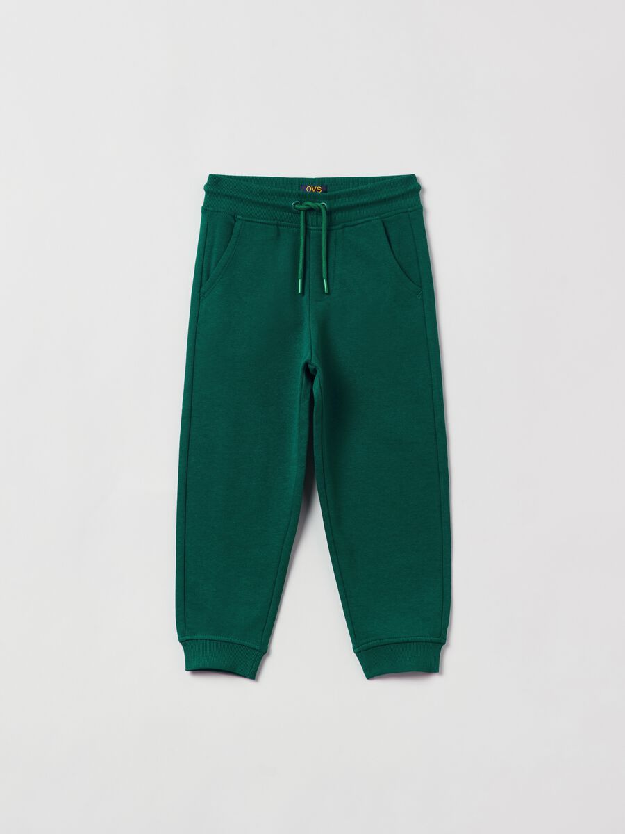 Joggers in felpa con coulisse_0