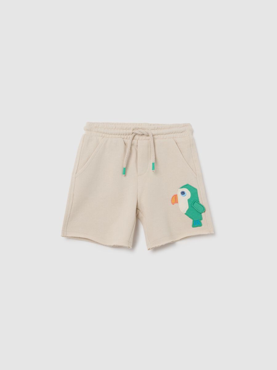 Boys' beige pure cotton shorts regular fit_0