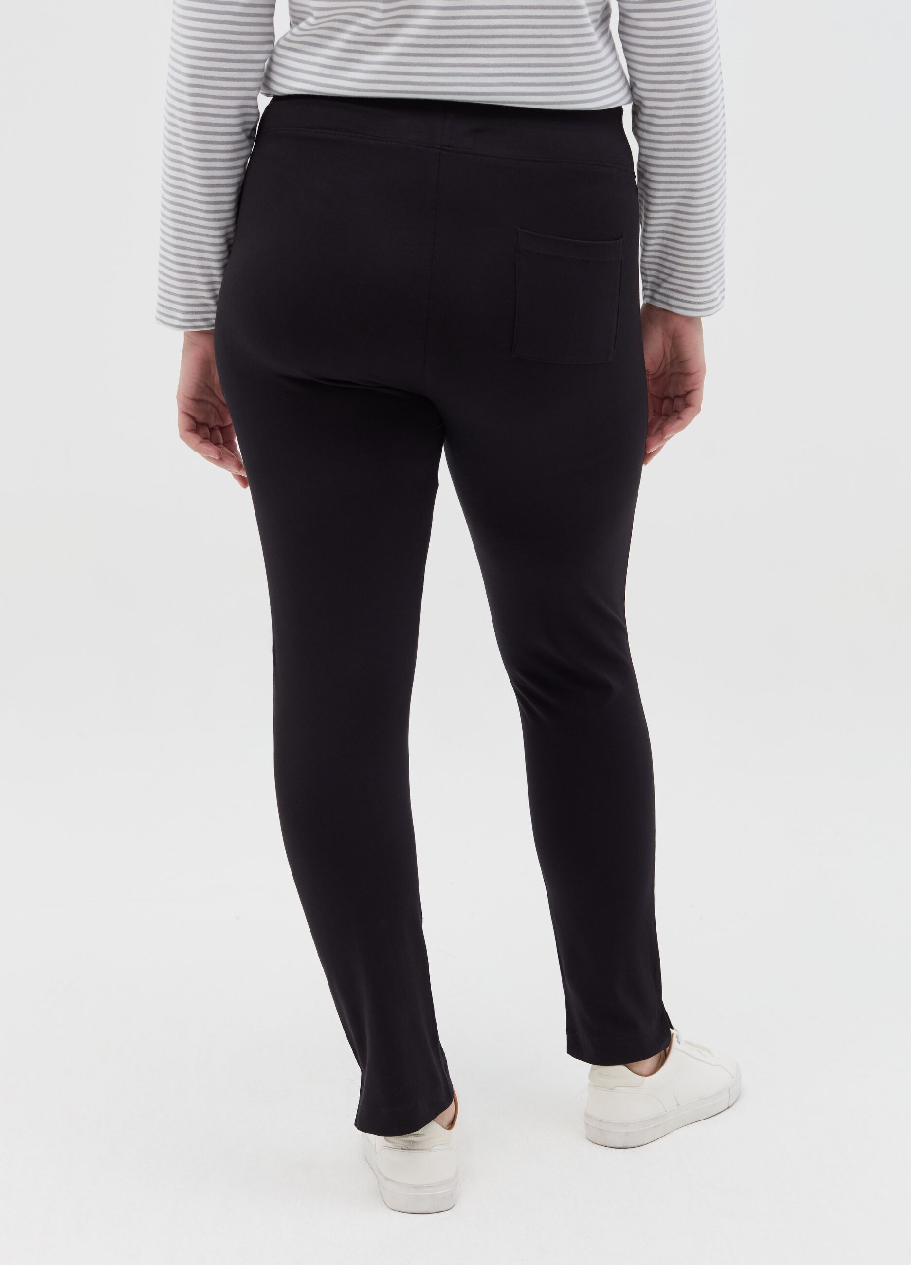 Curvy stretch cotton leggings