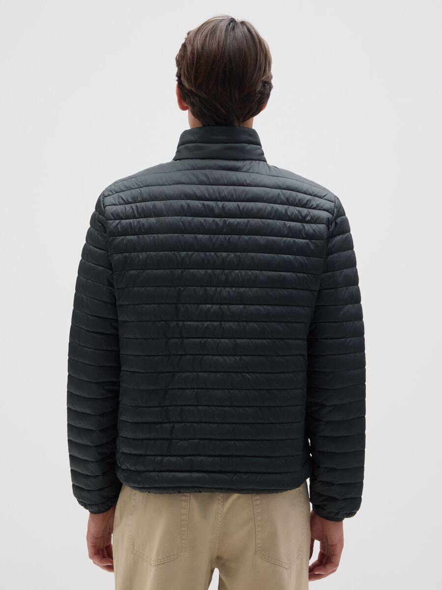 Regular fit black fabric jacket_2