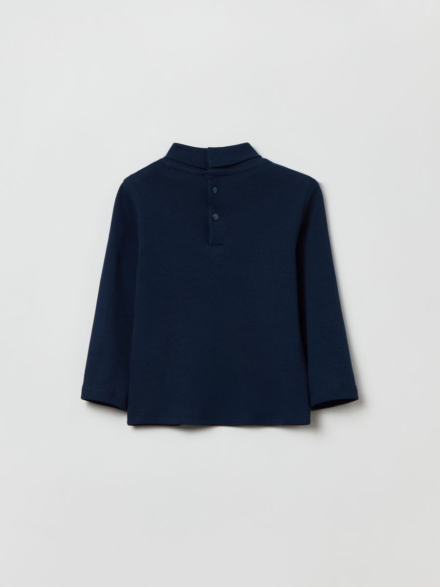 T-shirt maniche lunghe con collo alto_1
