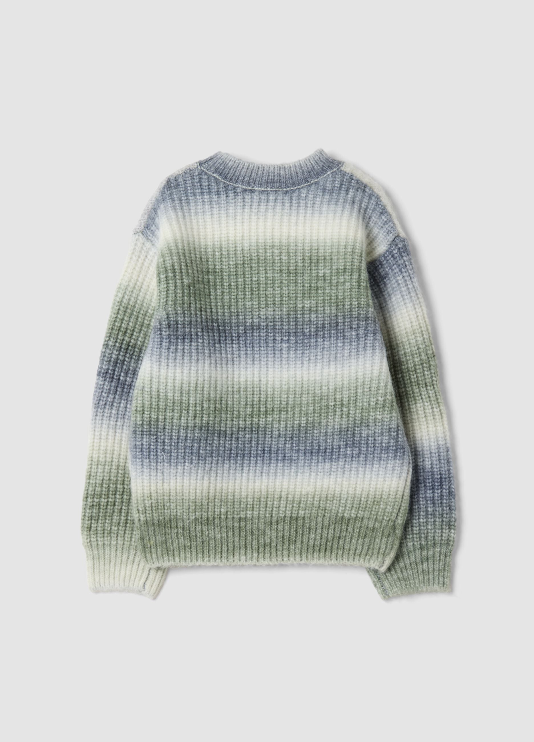 Multicolour wool-blend crew-neck jumper, regular fit