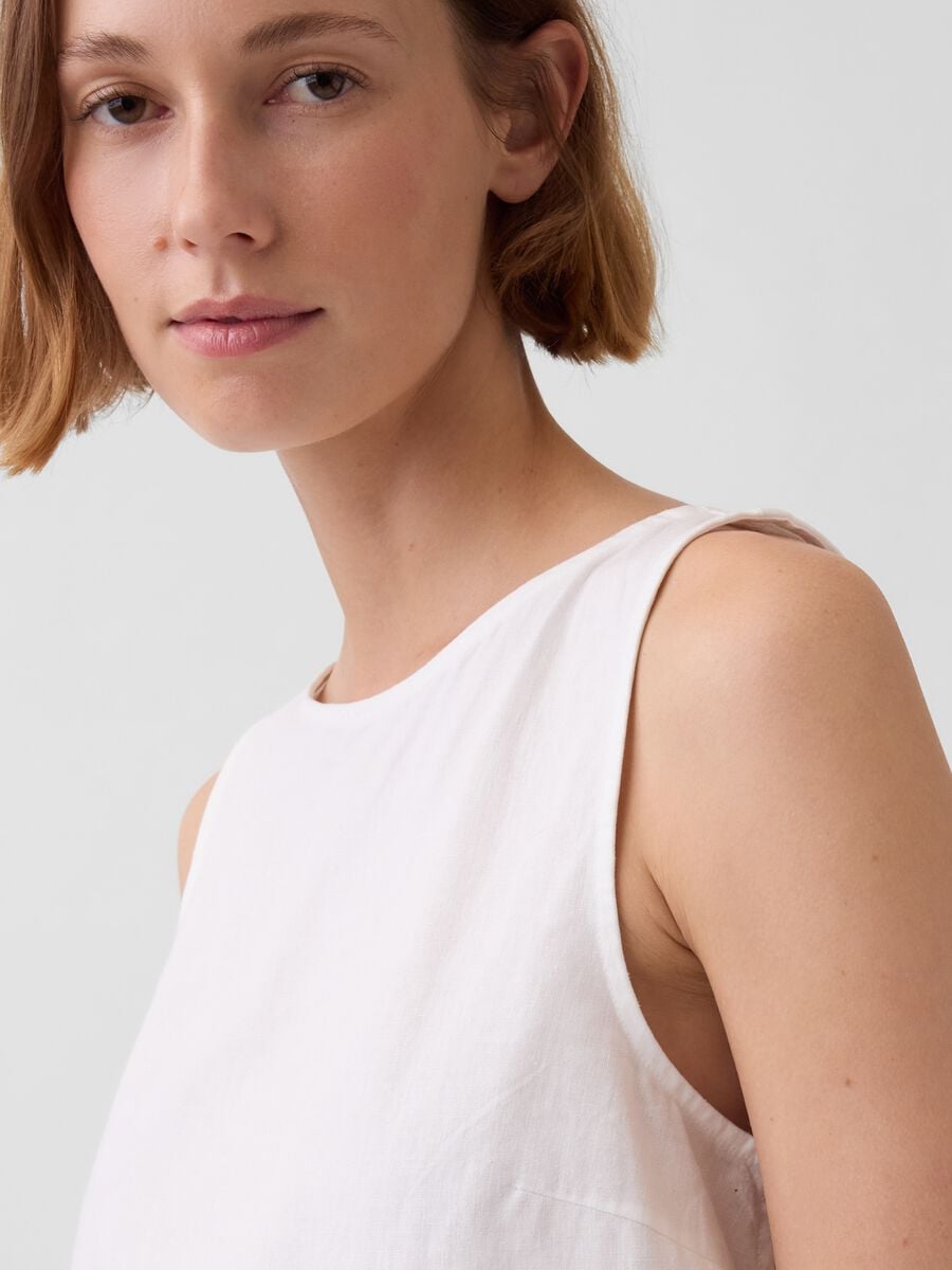 Tank top in misto lino_2