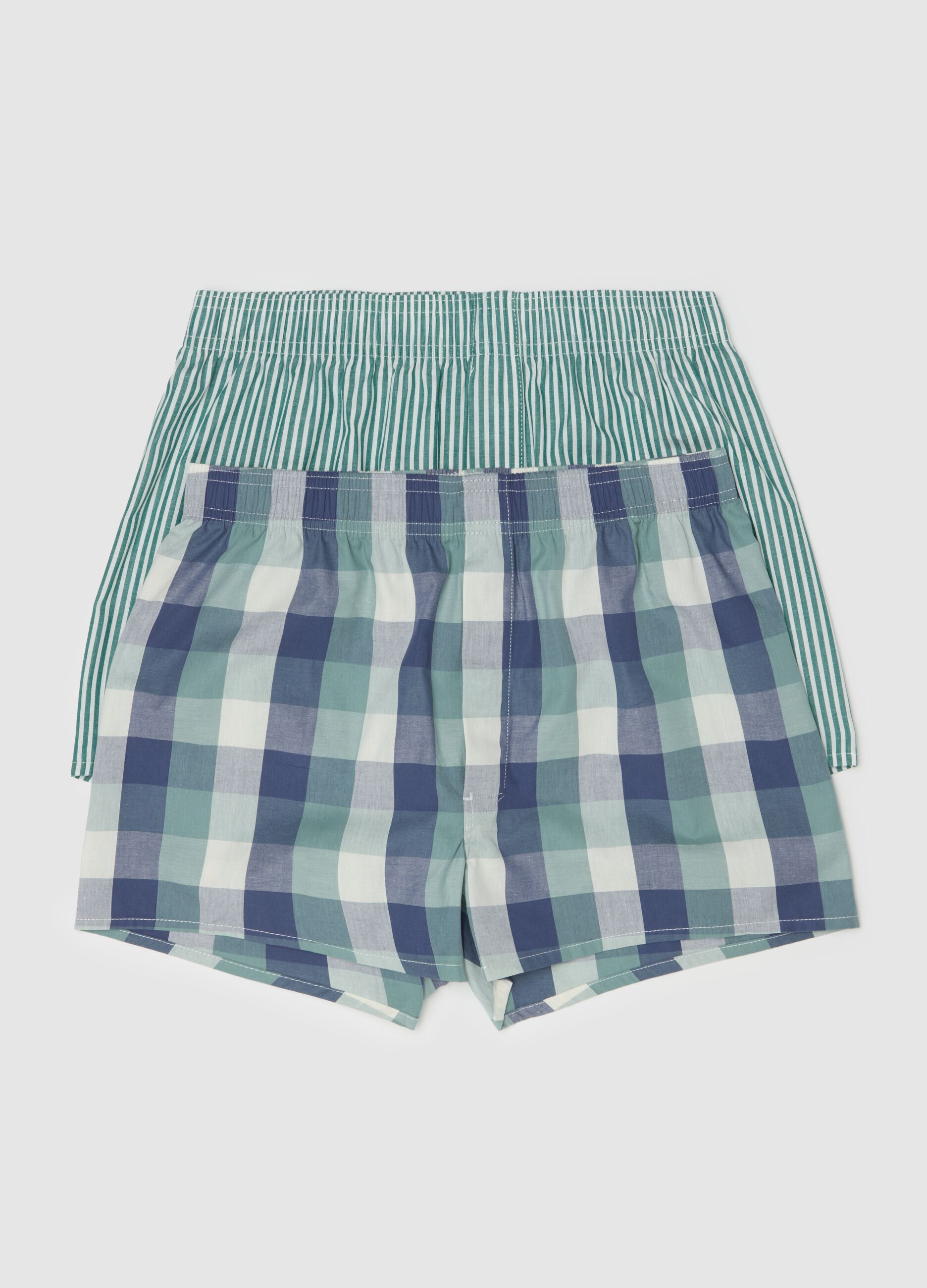 Two-pack woven boxer shorts with pattern