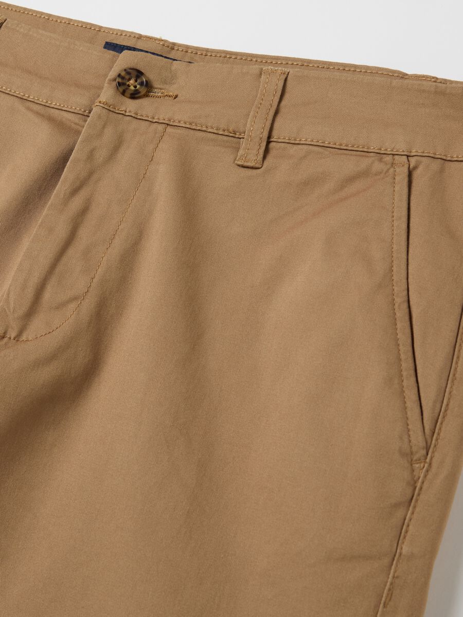Stretch cotton chino Bermuda shorts_1