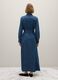 Long pure cotton denim dress with zip and belt_2