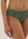 Green stretch swim briefs with side ruching_3