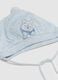 Blue newborn cotton hat and booties_2