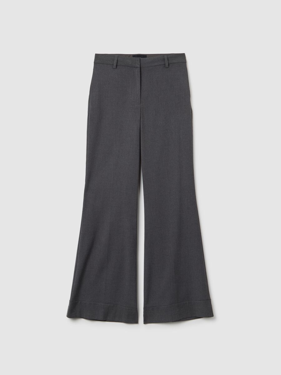 Pantaloni grigi flare_4