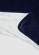 Blue organic cotton-blend baby blanket with print_2