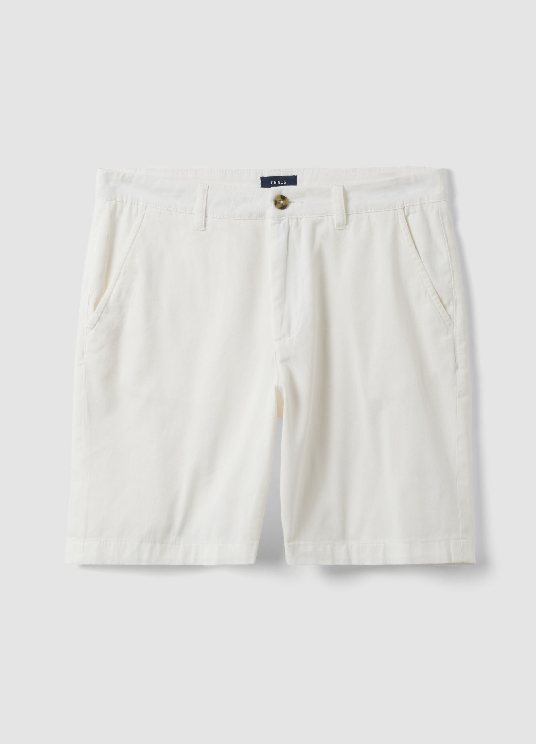 White regular-fit chino shorts