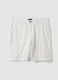 White regular-fit chino shorts_4
