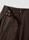 Brown stretch cotton culotte trousers_1