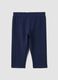 Girls' Slim Fit Blue Stretch Cotton Leggings_0