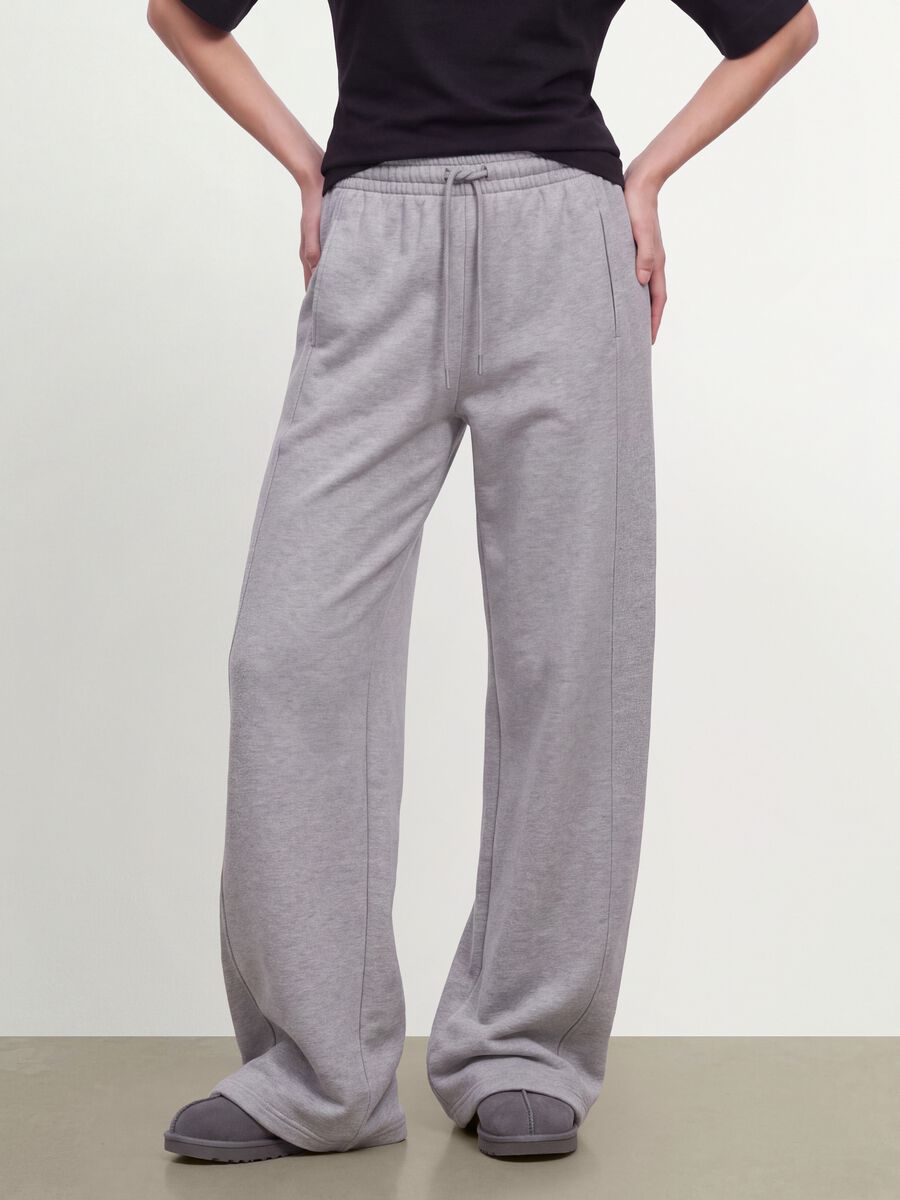Grey cotton-blend barrel-fit joggers_2