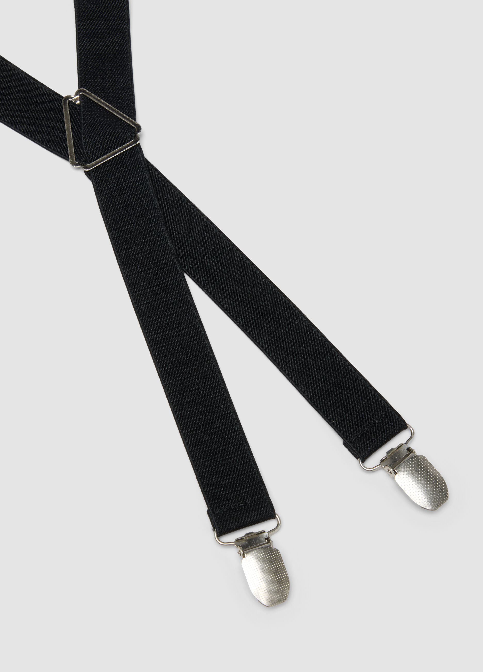 Bretelle nere elasticizzate con clip