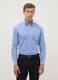 Multicolour checked long-sleeve slim fit cotton blend shirt_0