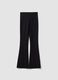 Black flared leggings in stretch viscose Milano stitch_6