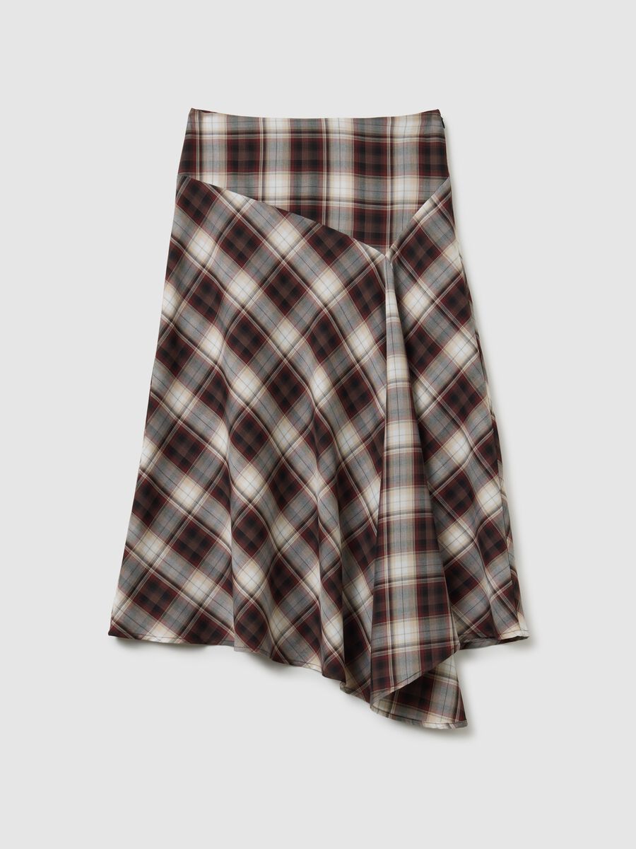 Multicolour check pencil skirt_4