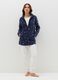 Short full-zip dressing gown with snowflakes print_0
