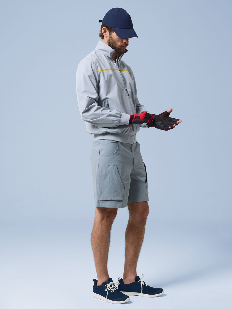 Shorts cargo ALTAVIA SAILING grigi in tessuto elasticizzato_0