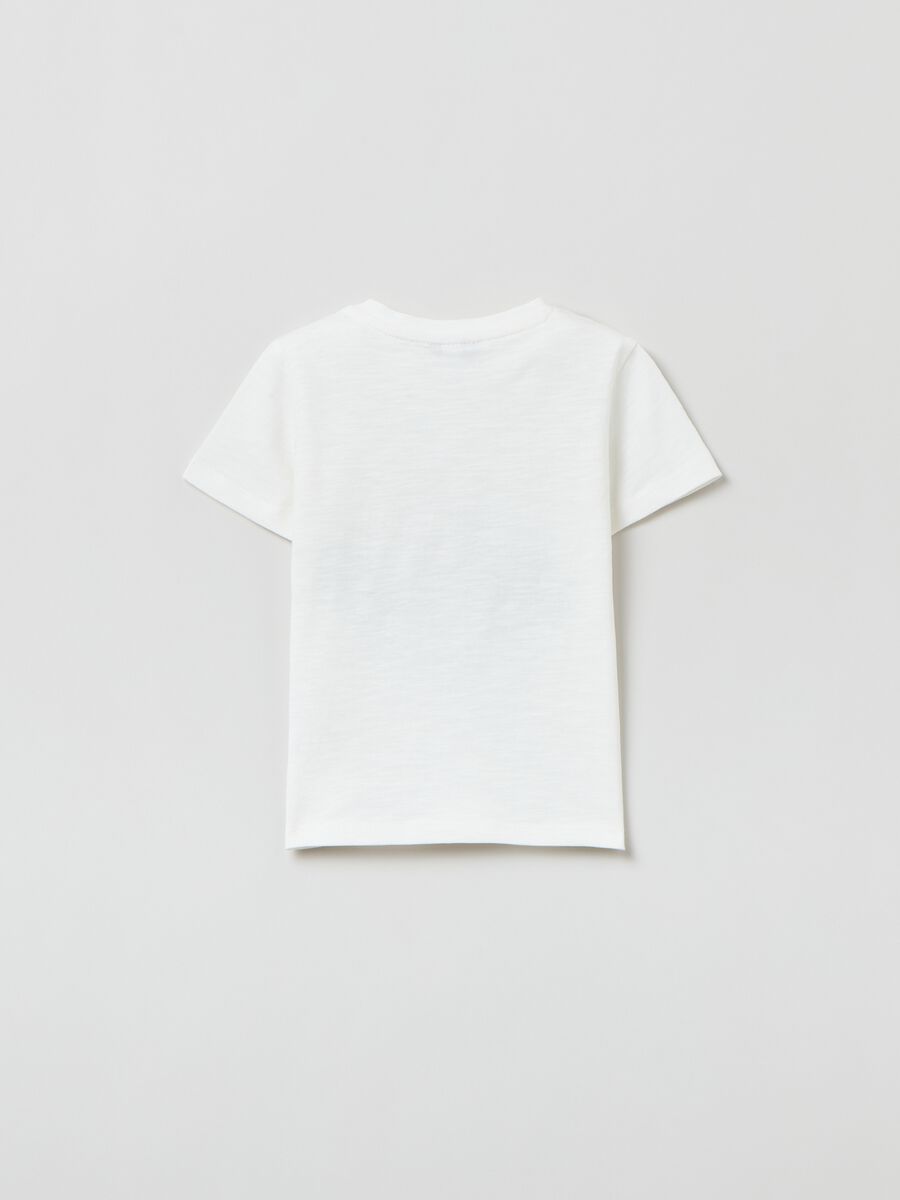 Slub cotton T-shirt with print_1