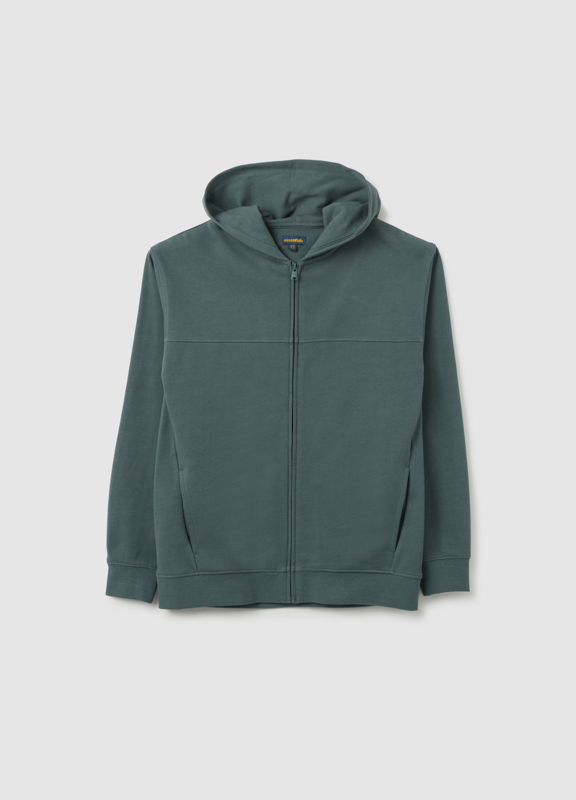 Boy's green pure cotton sweatshirt regular fit