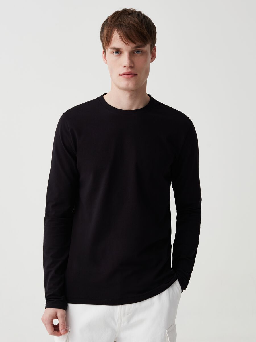 Long-sleeved T-shirt in jersey_0