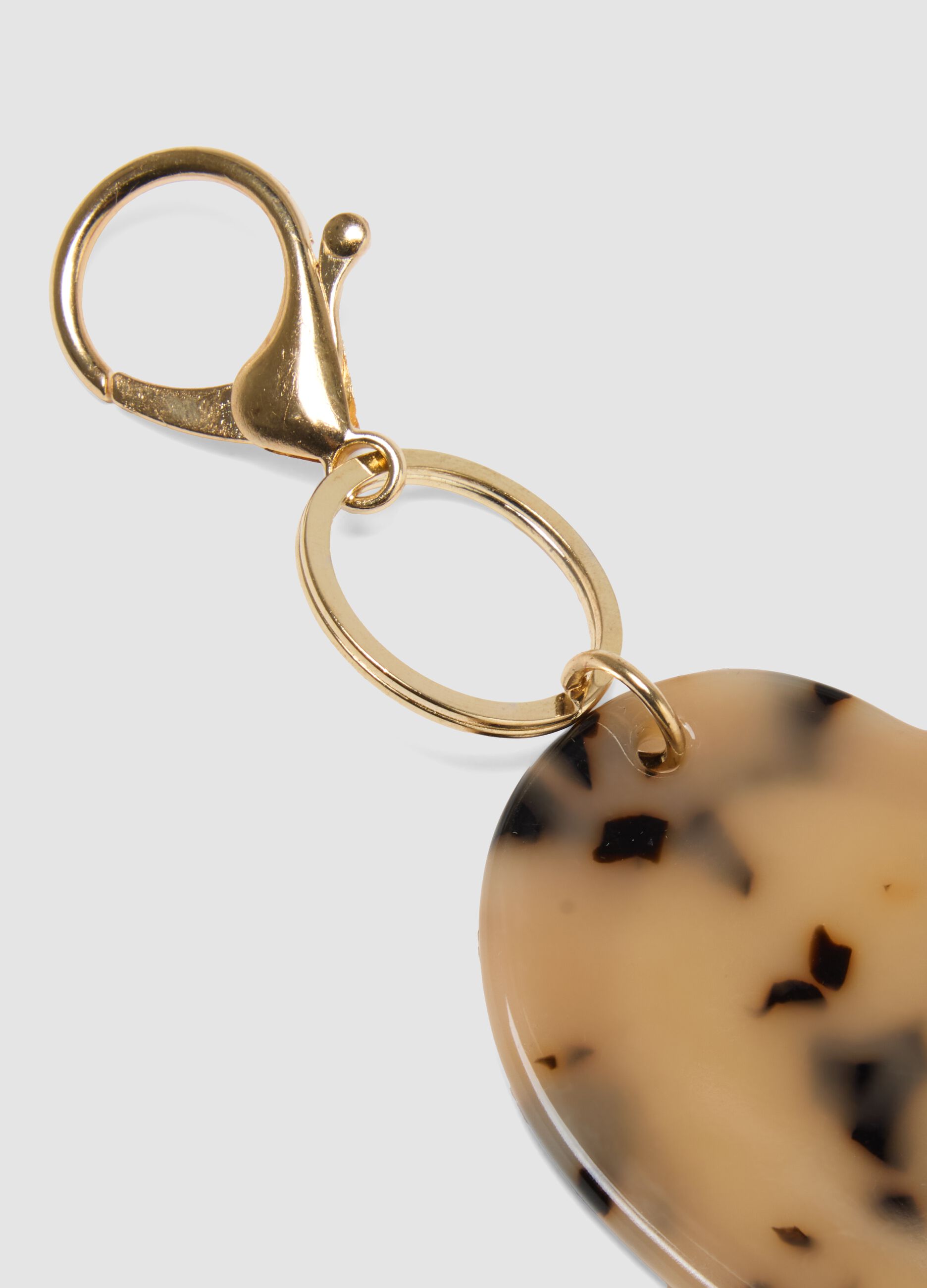 Portachiavi a forma di cuore beige