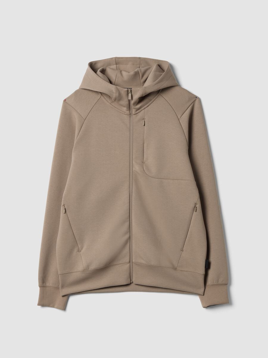 Full-zip beige traspirante in tessuto elasticizzato 2 Way Stretch_4