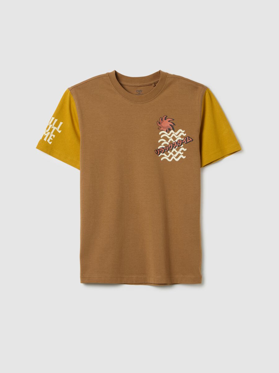 Boy's T-shirt in pure multicolour cotton with regular fit_3