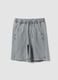 Grey cotton-blend shorts with elasticated waist_4