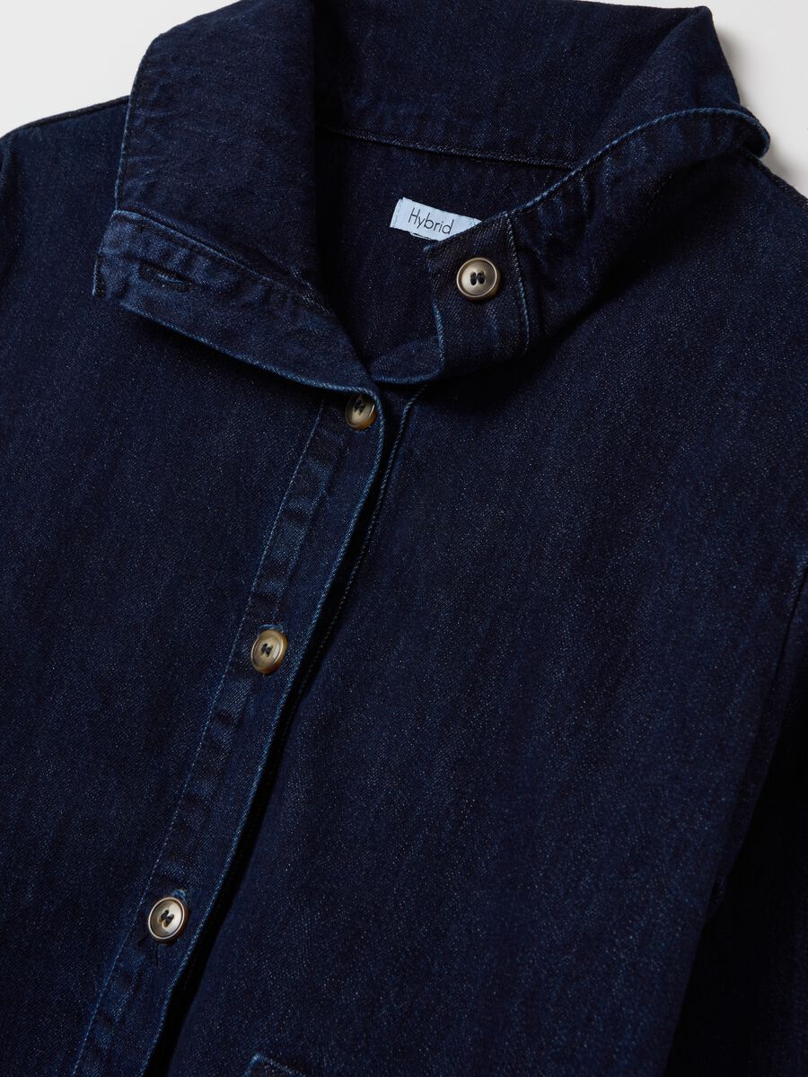 Short denim jacket with three-quarter sleeves_5