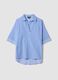 Blue striped pure cotton kaftan_0