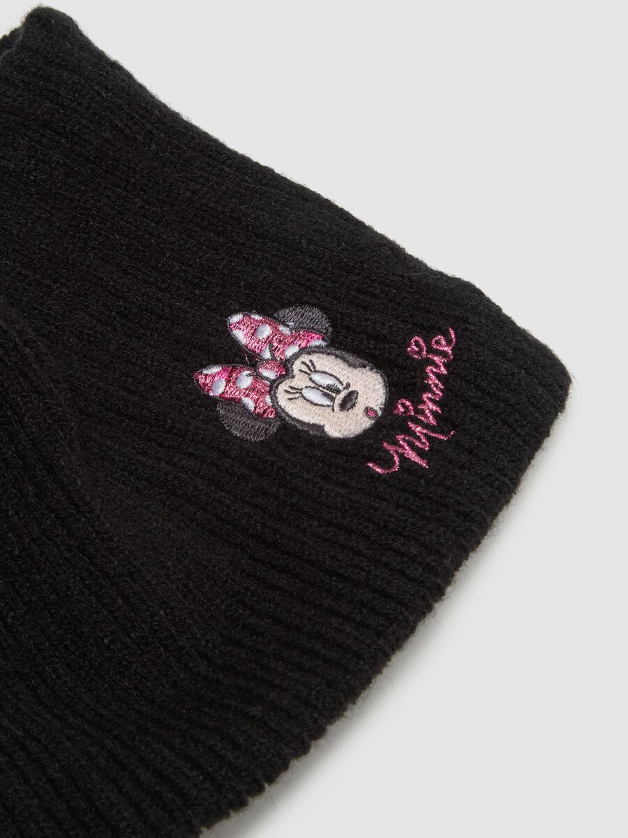 Black Disney embroidered girl's scarf_1