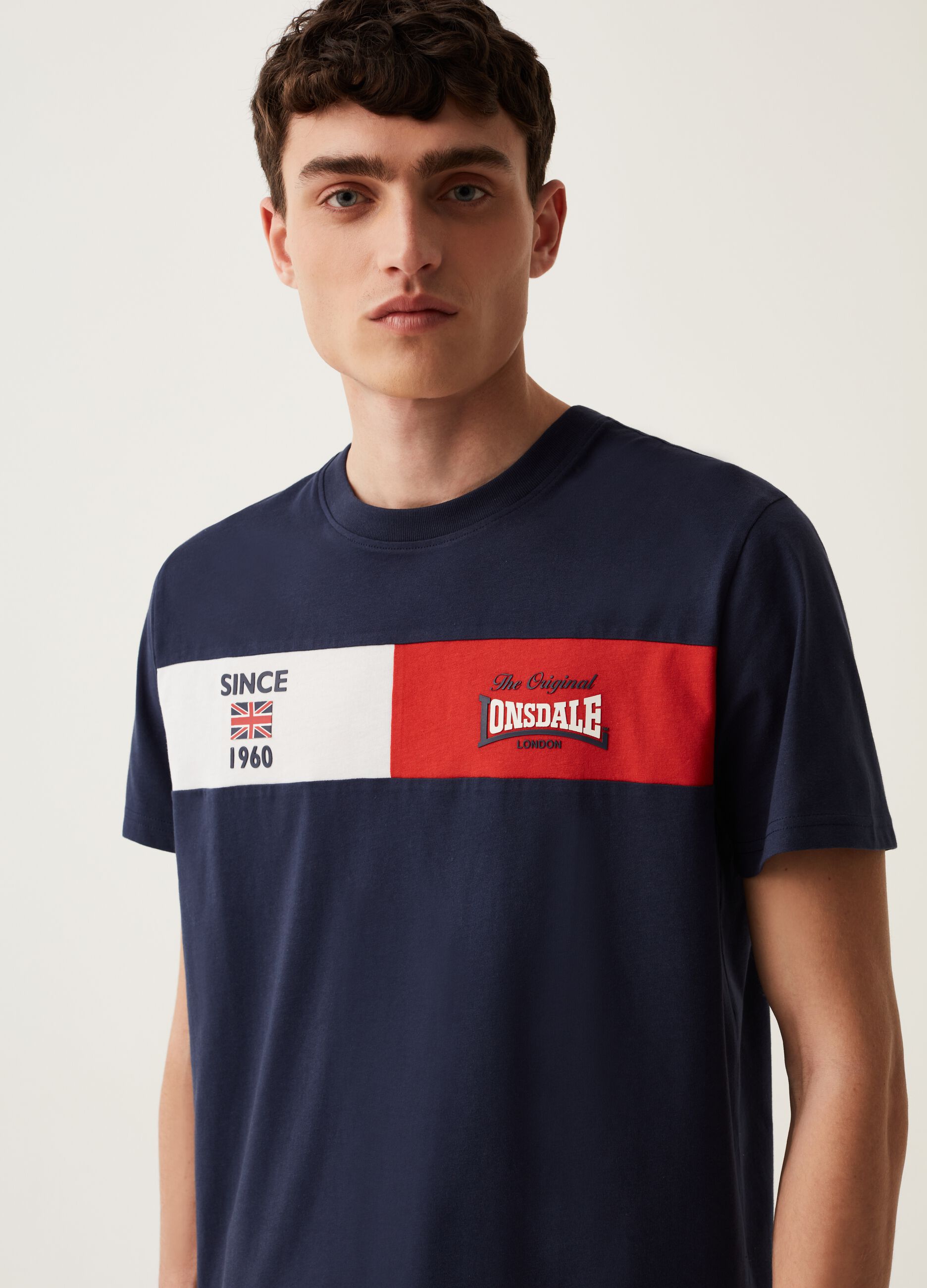 Cotton T-shirt with Lonsdale print