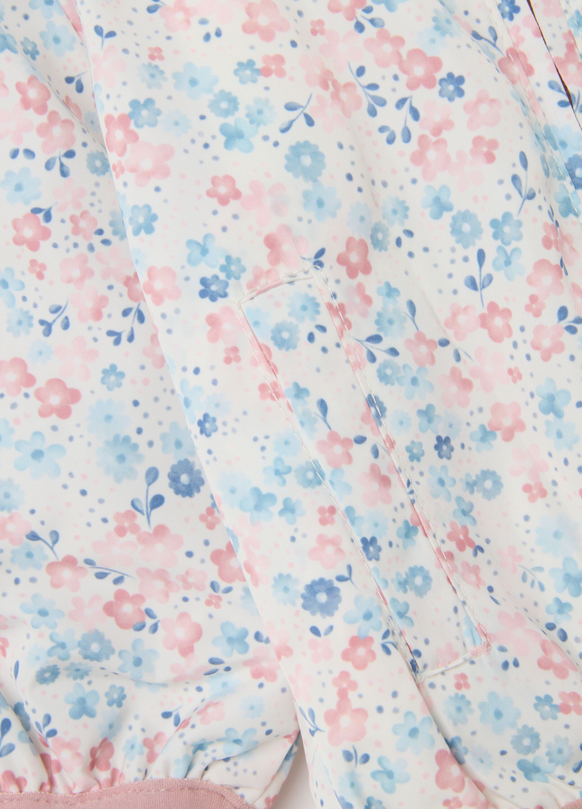 Girls' Jacket in Multicolour Fabric