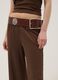 Brown stretch palazzo trousers_3