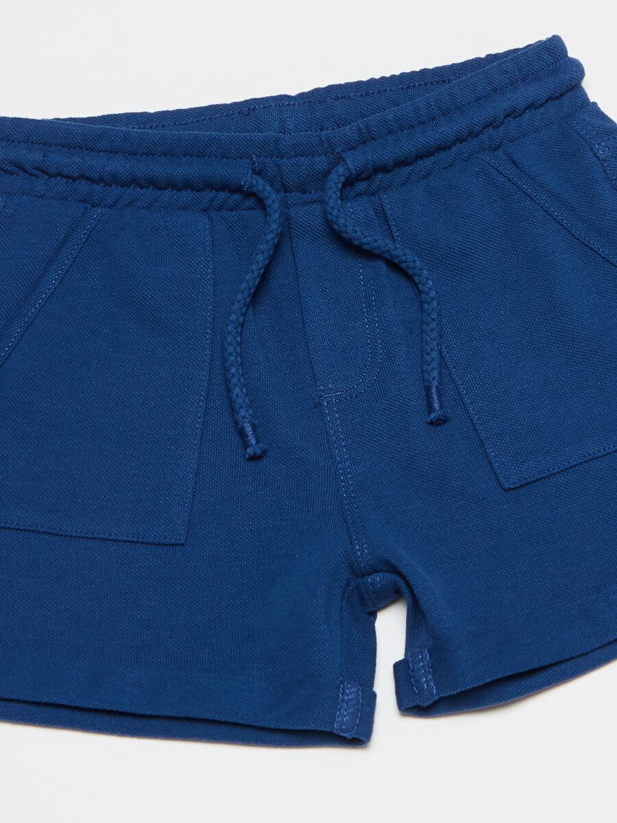 Piquet Bermuda shorts with drawstring_2