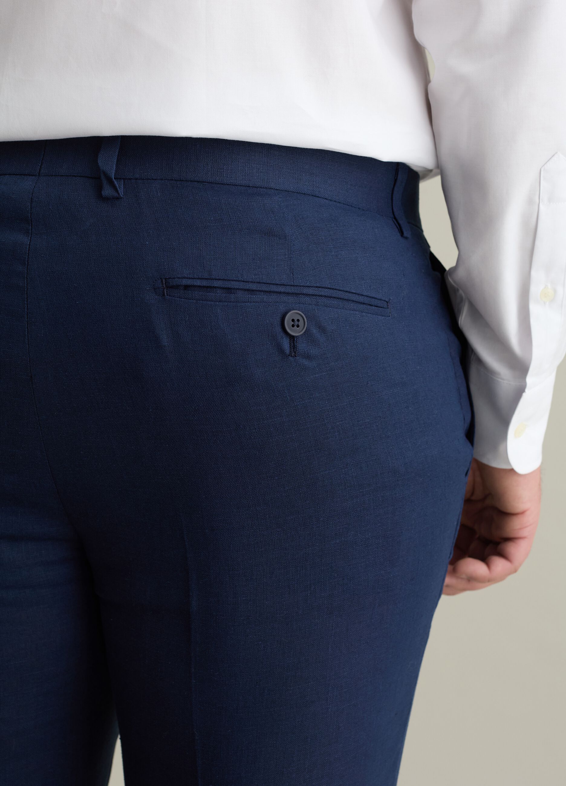 Oversized chino trousers in linen