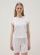 White pure cotton short pyjamas, regular fit with frills_1