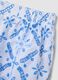 White organic cotton shorts with light-blue embroidery_1