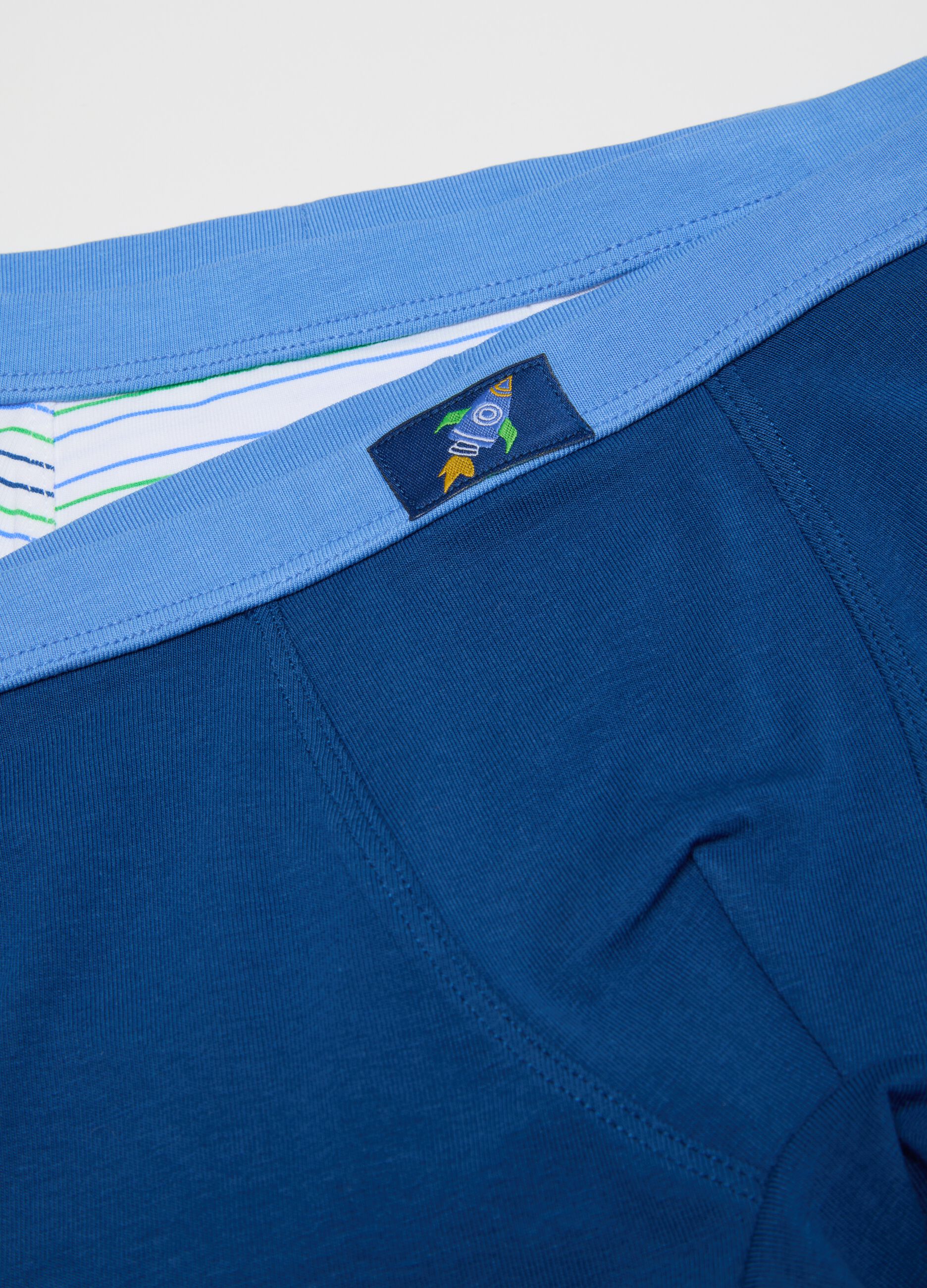 Pack of three colourful stretch cotton boys' briefs