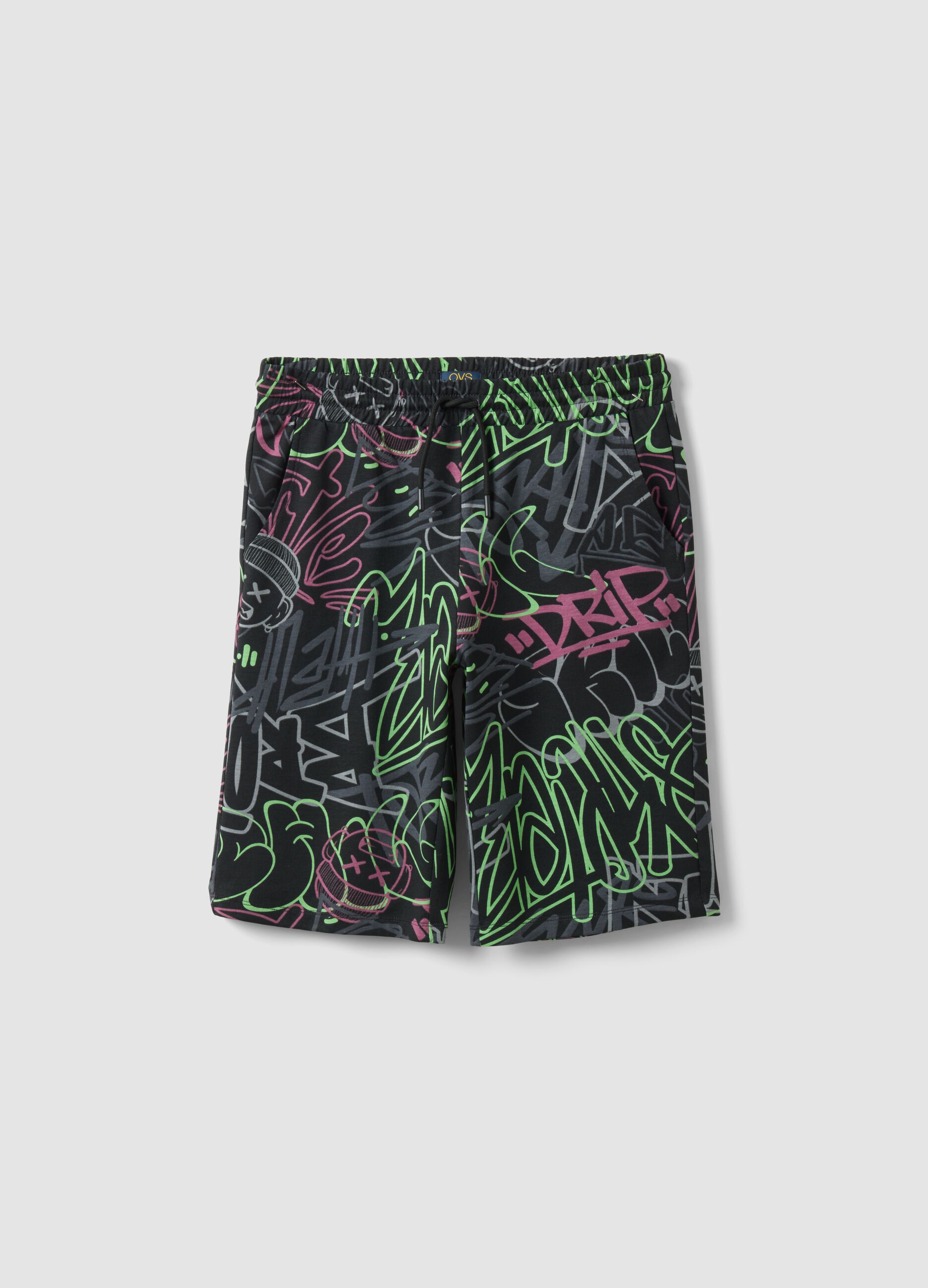 Multicolour pure cotton shorts for boys, regular fit